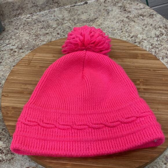 Wigwam Pom pink beanie vintage 100% wool hat - Picture 4 of 5